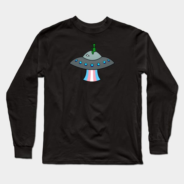 Trans Pride Alien Long Sleeve T-Shirt by MythicalPride
